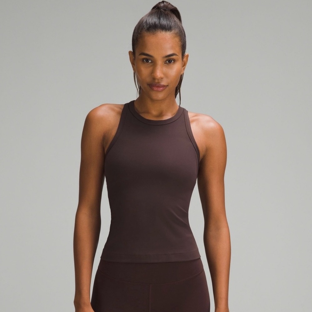 Lululemon - Align Waist Length Racerback Tank Sz 8 espresso EUC 🍁🍂🌾🍁🍂🌾
